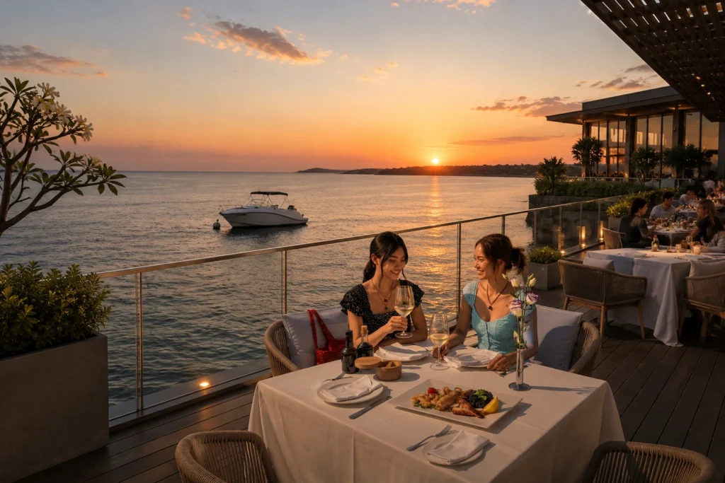 sira village bali waterfront dining